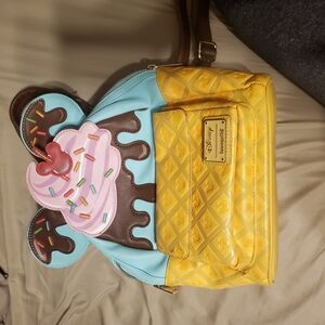 Loungefly Yellow and Blue Cupcake Backpack